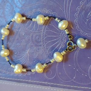 925 Sterling and freshwater  pearl bracelet... NWOT